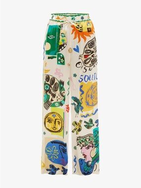 NEW Alemais Soleil Silk Pants - US 2 / AU 6